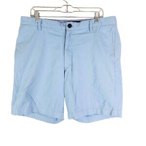 Mens Blue Chaps Chino Shorts 100% Cotton Button Pockets Belt Loops Size 36